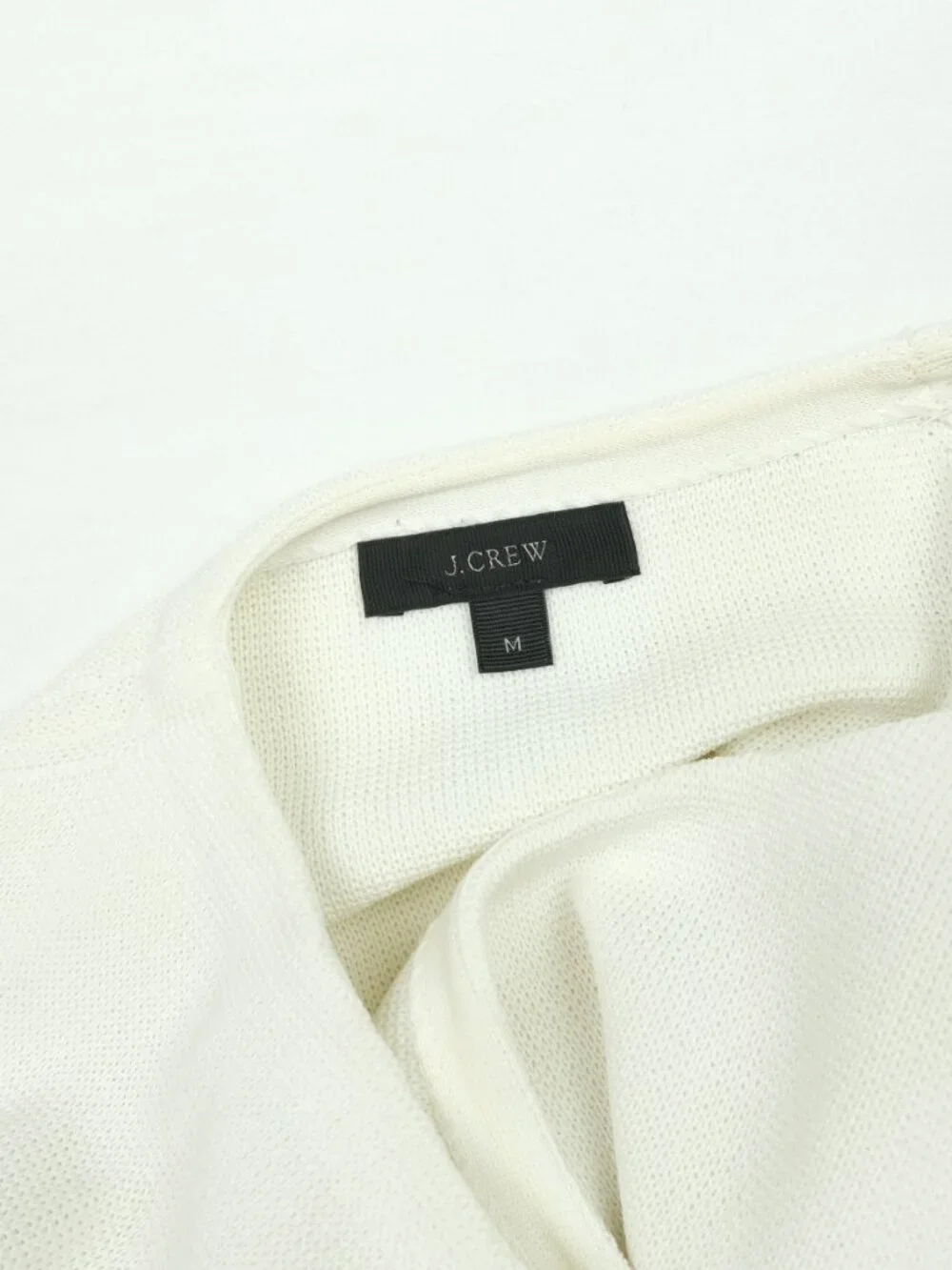 J. Crew Lace Hem Sweater White Size M Boho Casual Top - Picture 8 of 9